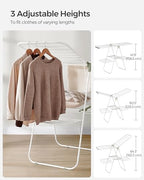 SONGMICS Clothes Drying Rack, Foldable 2-Level Stee Laundry Drying Rack - Image 5