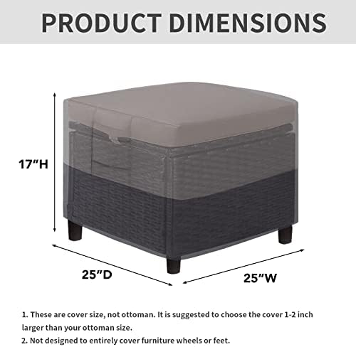Easy-Going Heavy Duty Outdoor Ottoman Cover - Image 2