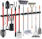 2 Pack Broom Hanger and Mop Holder, Heavy Duty Garden Tool Organizer Rack Rake by JAMEND+CLXP