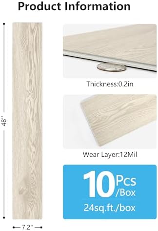 Art3d 10-Pack SPC Click-Lock Floor Tiles - Image 4