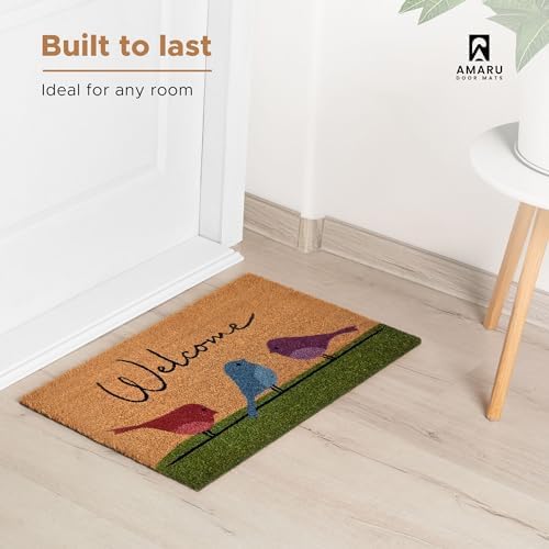Coir Welcome Mat, Colorful Birds, 24 x 36 in - Image 5