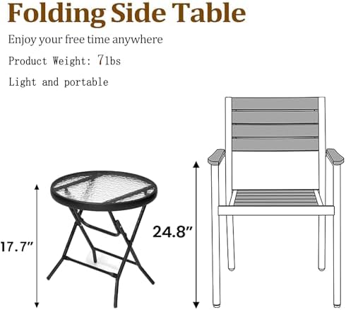 Outdoor Side Table, Small Patio End Table - Image 3