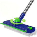 Floor Scrub Brush with Long Handle & Squeegee by Ehadoo