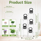 iDavosic.ly Plant Stand Indoor Outdoor, 5 Tier Iron Corner Shelf - Image 3