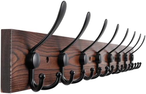 Kuhome 32.2'' Large Coat Rack Wall Mount Coat Hooks Coat Hanger by Kuhome