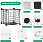 Wire Cube Storage Organizer, 12 Cubes Converted into 14 Cubes, Sturdy Metal - Image 6