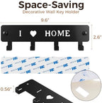 4-Hook Metal Key Holder Wall Mount - Image 2