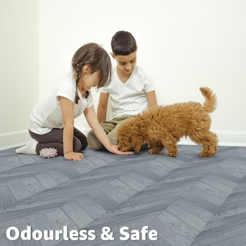 Art3d 10-Pack Herringbone Peel and Stick Floor Tiles - Image 3