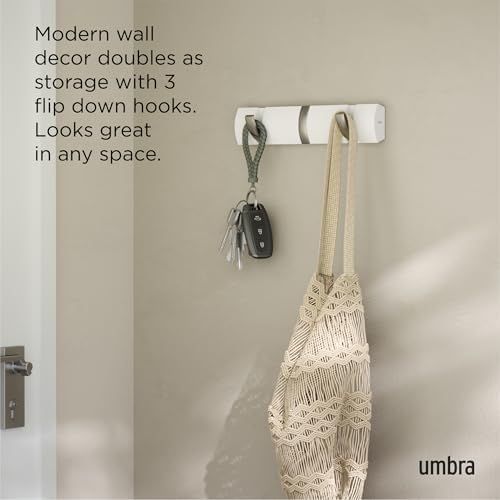 Umbra Flip Coat Rack, Wall Mount Retractable Hooks - Image 5