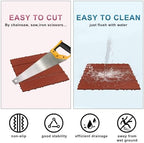 Plastic Interlocking Deck Tiles 9 Pack, 12in Waterproof Patio Flooring - Image 2