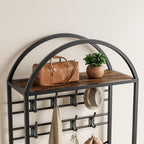 Garvee Coat Rack with Shoe Storage, 16 Hooks, Entryway Organizer - Image 6