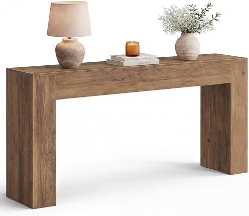 VASAGLE 63 Inches Entryway Table, Thick Tabletop Console Table by VASAGLEbySONGMICSHOME
