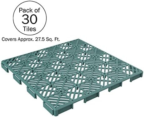 Pure Garden 30-Pack Polypropylene Interlocking Patio Deck Tiles - Image 3