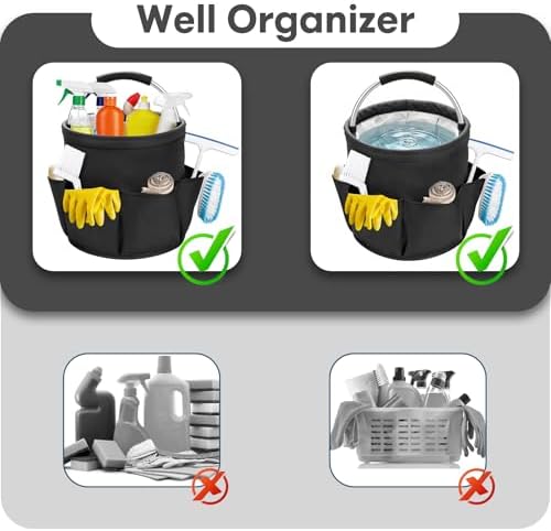 17L Foldable Waterproof Cleaning Supply Caddy - Image 3