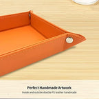 Key Dish Bowl for Entryway, Catchall Holder Bedside Table Valet Tray for Men - Image 7