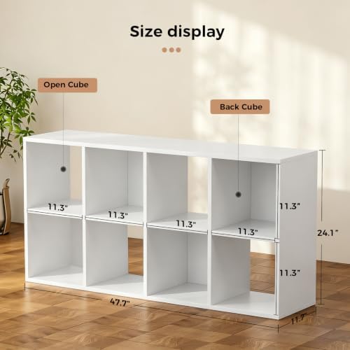 LUCKLIFE 8-Cube Storage Organizer, Modular Bookcase Shelf - Image 2