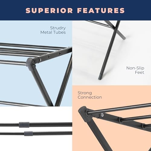 happhom Clothes Drying Rack, Foldable Drying Rack Clothing, Laundry Drying Rack - Image 4
