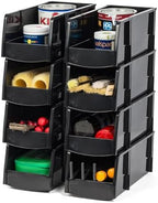 IRIS USA 8-Pack, Large Stackable Storage Bins by IRISUSA