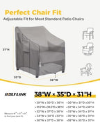 All Weather Patio Chair Cover Waterproof, 2 Pack - Image 2