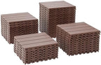 Plastic Interlocking Deck Tiles, 44 Pack Patio Deck Tiles, Patio Floor Decking - Image 2