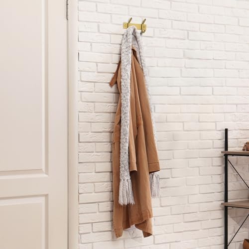 Brushed Gold Small Coat Rack Wall Mount – 6 Inch Stainless Steel Rail - Image 5