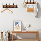 Kuhome Coat Rack Wall Mount Wooden Hat Rack - Image 4