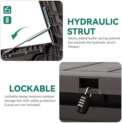 YITAHOME 80 Gallon Outdoor Storage Box - Image 5