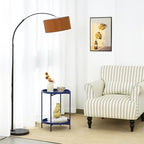 2-Tier Round End Side Table, Small Metal Side Table - Image 5