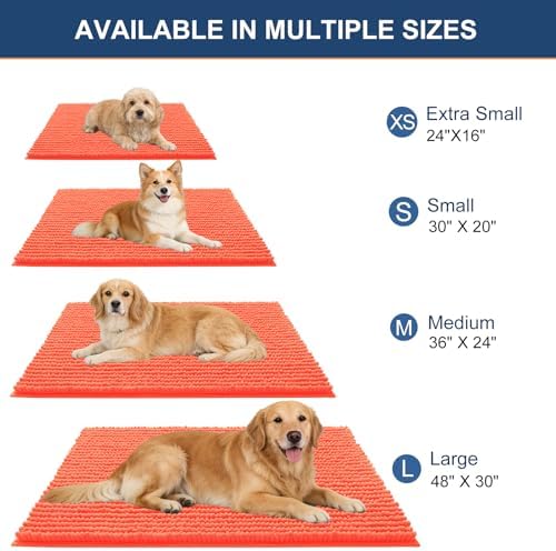 OLANLY Dog Door Mat for Muddy Paws 44x32, Extra Absorbent Chenille Mud Mat - Image 2