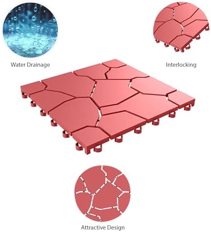 Pure Garden 30-Pack Polypropylene Interlocking Patio Deck Tiles - Image 4