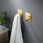 DELITON Gold Towel Hooks- 4 Pack Adhesive Hook - Image 3