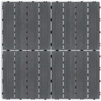 22 PCS Wood Plastic Composite Interlocking Deck Tiles 12" x 12" Indoor Outdoor - Image 6