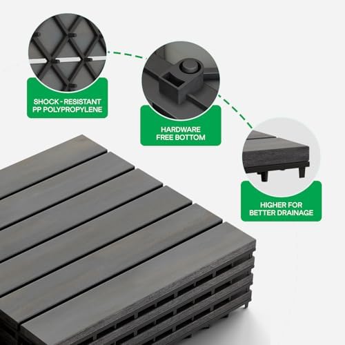 Idzo Interlocking Deck Tiles 9.6 SQFT - Image 3