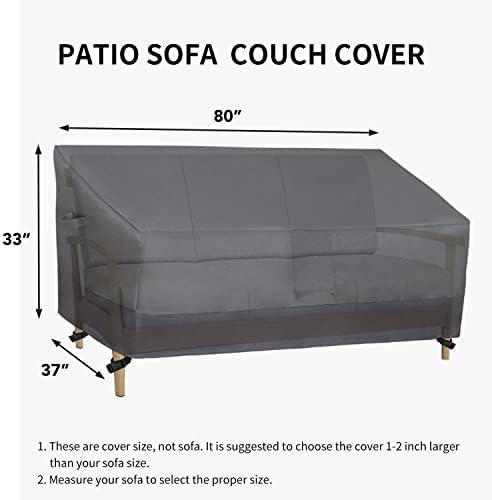 Easy-Going Heavy Duty Outdoor Bench Couch Cover, 80Wx37Dx33H inch - Image 6