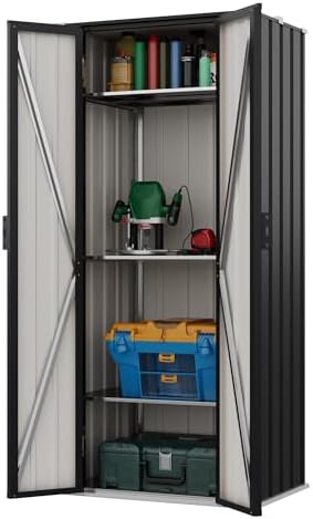 Devoko 28 CU FT Storage Cabinet, Metal Storage Shed by DEVOKO