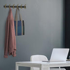 Coat Rack Wall Mount – Black and Gold Hook Rail - Image 4