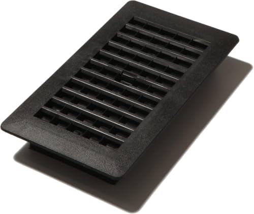 Decor Grates PL408-BLK Plastic Floor Register, 4x8 Inches by DecorGrates