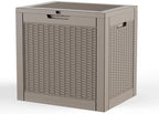 35 Gal Outdoor Storage Box Waterproof Lockable Deck Boxes Grey by ASKPASS