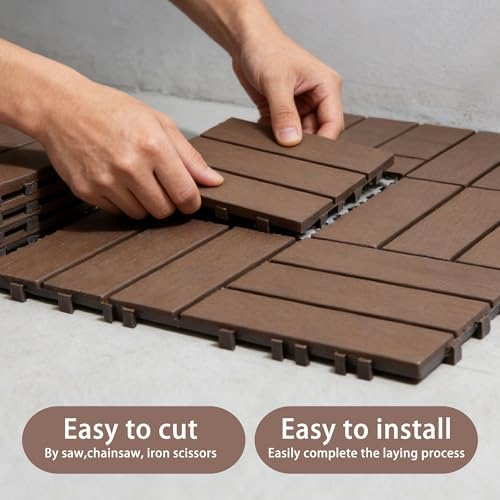 Deck Tiles, 61.60 Sq.Ft Plastic Flooring Tile - Image 6