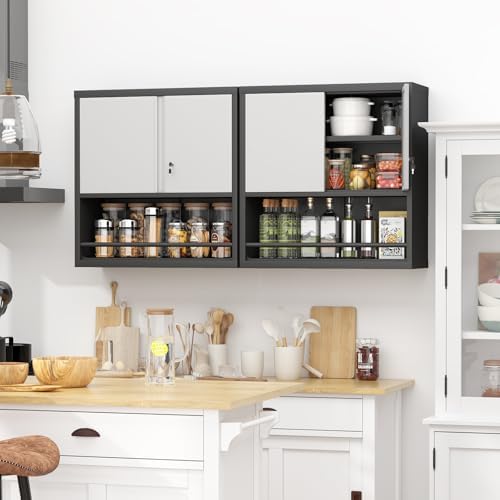 Metal Wall Cabinet, Steel Floating Hanging Storage Cabinet - Image 2