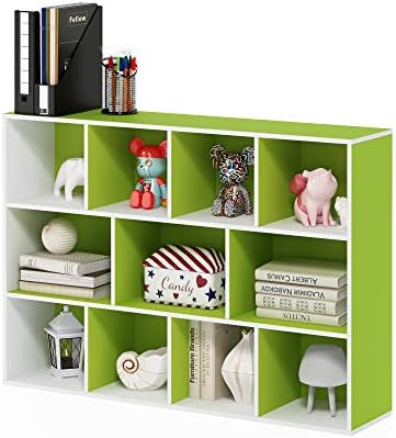 Furinno LUDER Book Shelf, 11-Cube Bookshelf, Reversible Bookcase, 9.4 x 29.1 x by Furinno-FitsYourSpaceFitsYourBudget