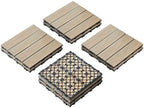 9 PCS WPC Maple Interlocking Deck Tiles 12"x12", Waterproof Patio Flooring – by LUXEVISTA