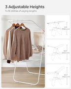 SONGMICS Clothes Drying Rack, Foldable 2-Level Stee Laundry Drying Rack - Image 5
