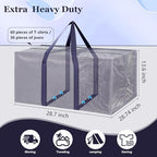 12 Pack Moving Bags with Full-Open Side Zipper, Extra Large 93L Heavy Duty - Image 2