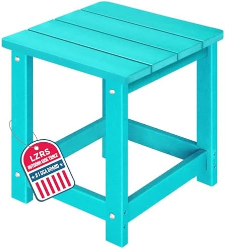 LZRS Patio Side Table, Heavy Duty HDPE Outdoor End Table by LZRSPET