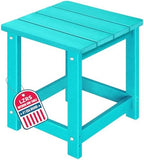 LZRS Patio Side Table, Heavy Duty HDPE Outdoor End Table by LZRSPET