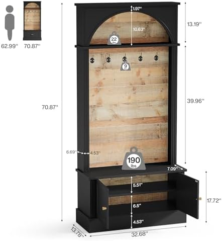 Tribesigns 70.86" Hall Tree - Image 2