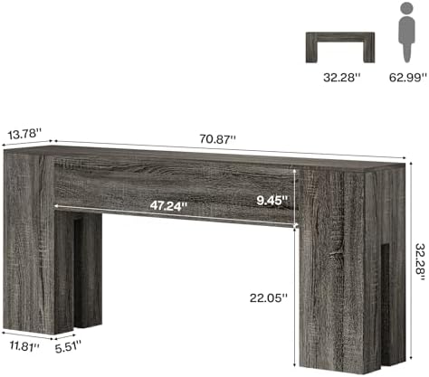 Tribesigns 71-Inch Long Console Table - Image 2
