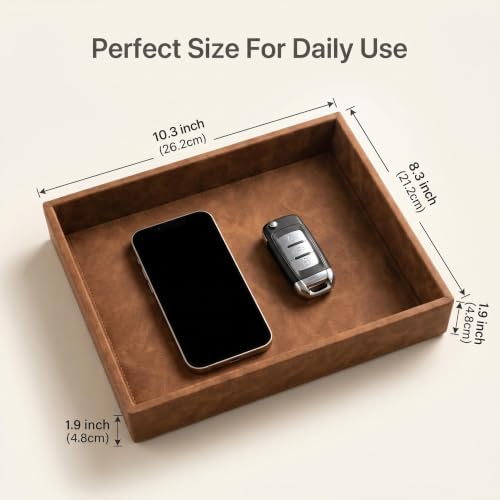 PU Leather Valet Tray, Entryway Organizer - Image 6