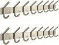 Coat Rack Wall Mount – Brushed Nickel 24 Inch Stainless Steel Hook Rail by SAYONEYES